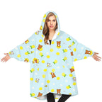 Oversized Hoodie Flannel Sleepwear XD21
