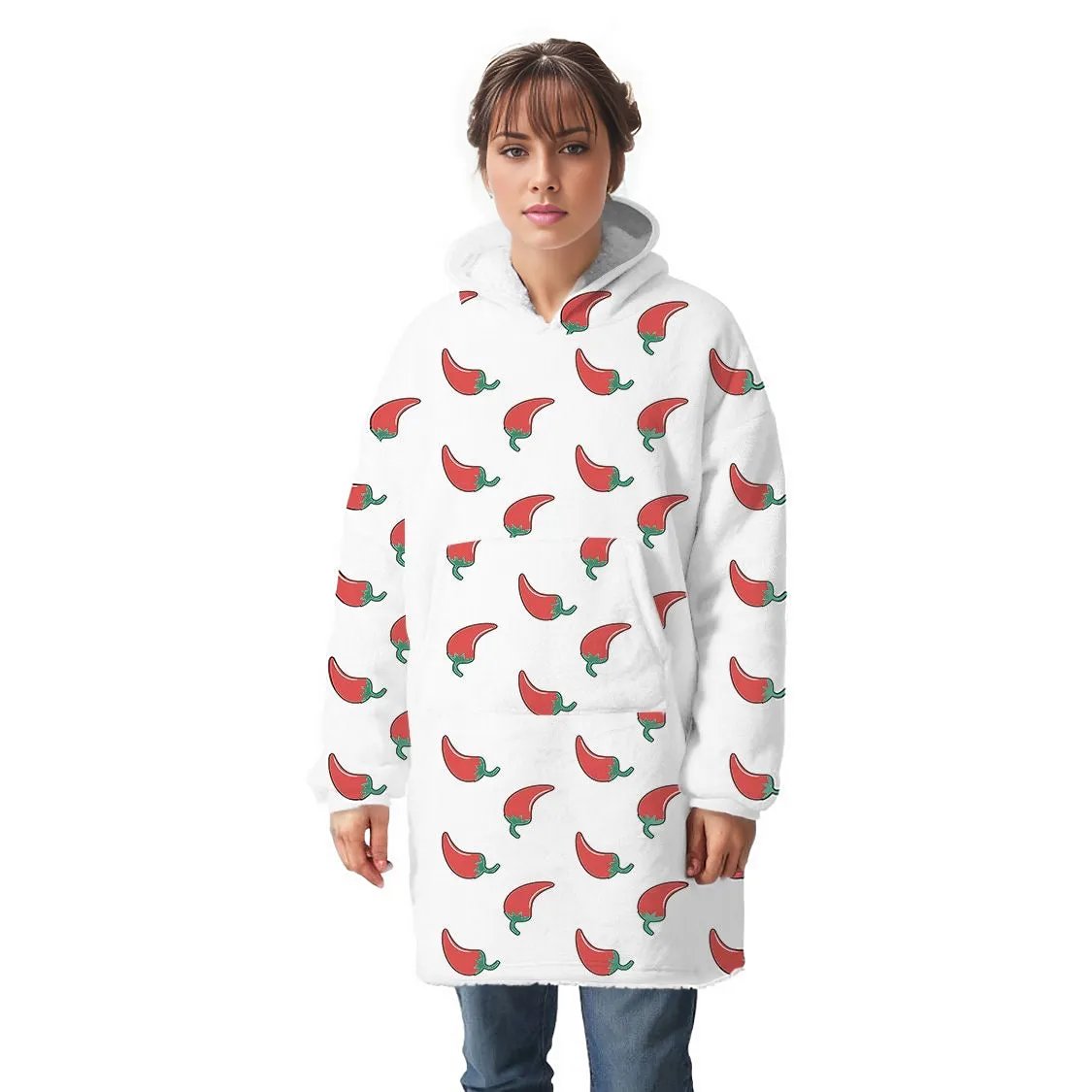 Oversized Hoodie Flannel Sleepwear