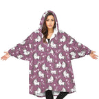 Oversized Hoodie Flannel Sleepwear XD21
