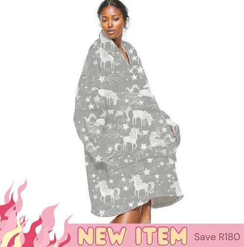 Oversized Hoodie Flannel Sleepwear XD21