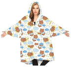 Oversized Hoodie Flannel Sleepwear XD21