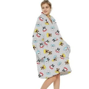 Oversized Hoodie Flannel Sleepwear XD21