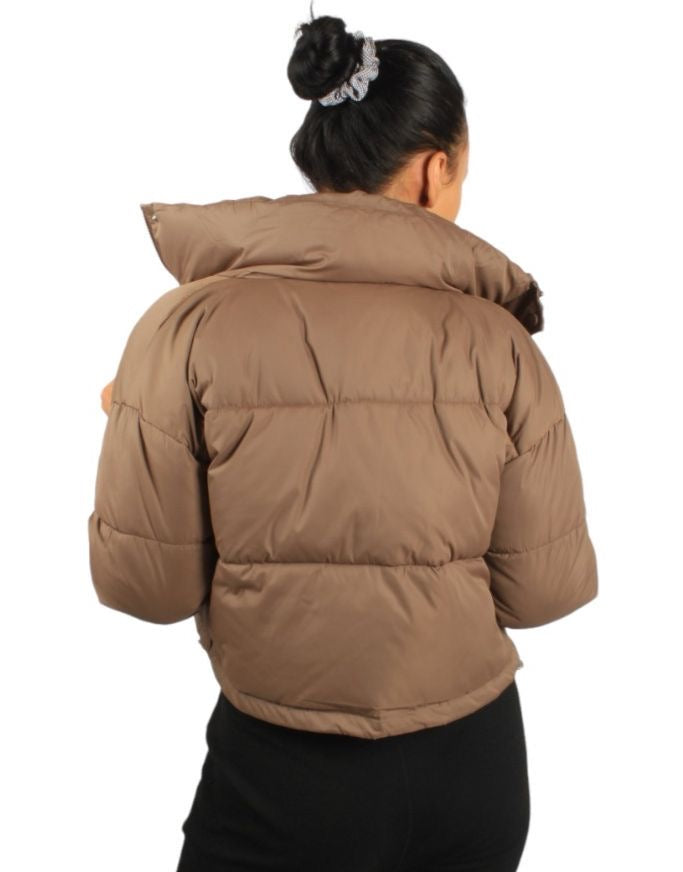 Padded Crop Top Standard Collar Jacket XD21