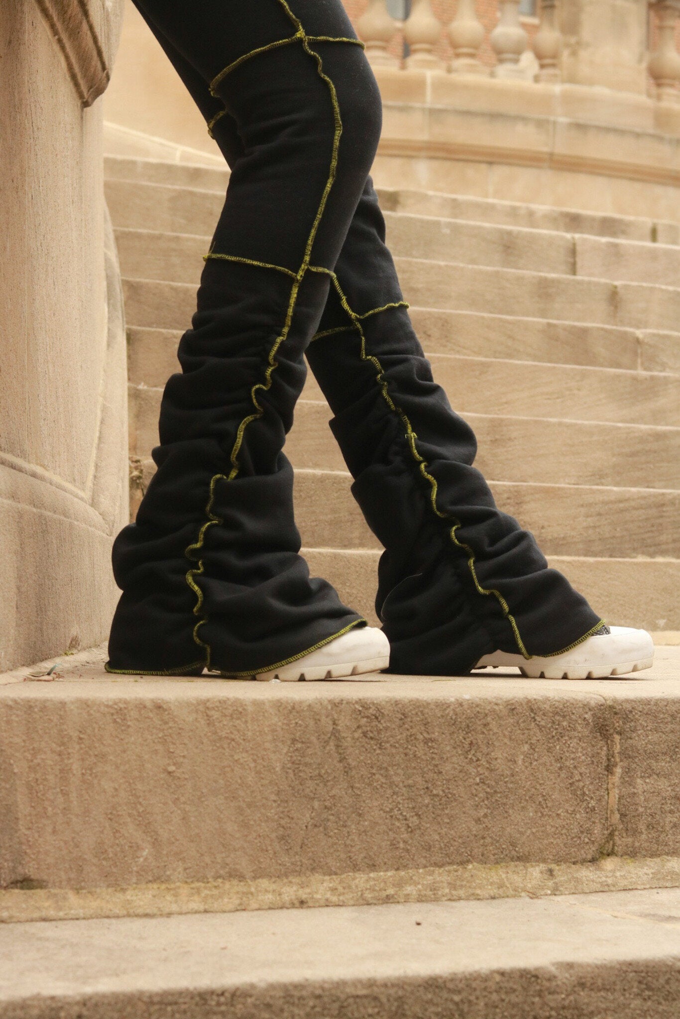 Patchwork Fold Hooded Tracksuit Set XD21