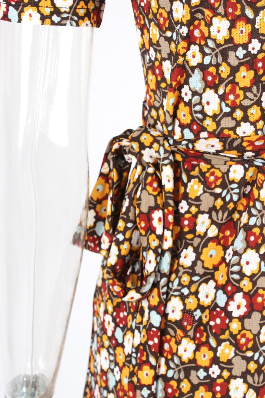 Pattern floral midi wrap dress - XD21