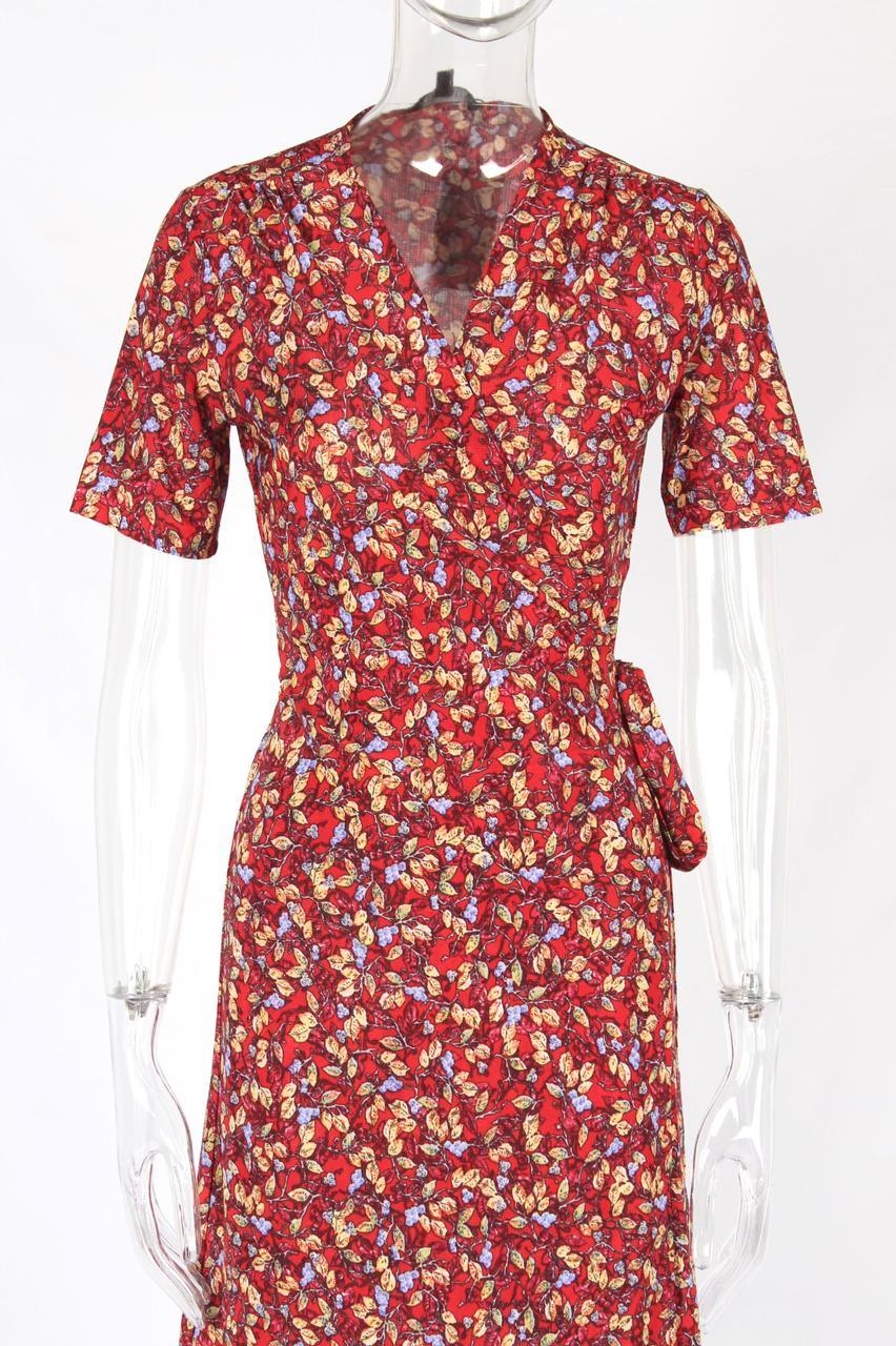 Pattern floral midi wrap dress - XD21