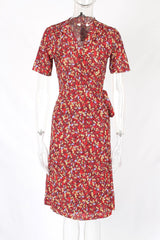 Pattern floral midi wrap dress - XD21