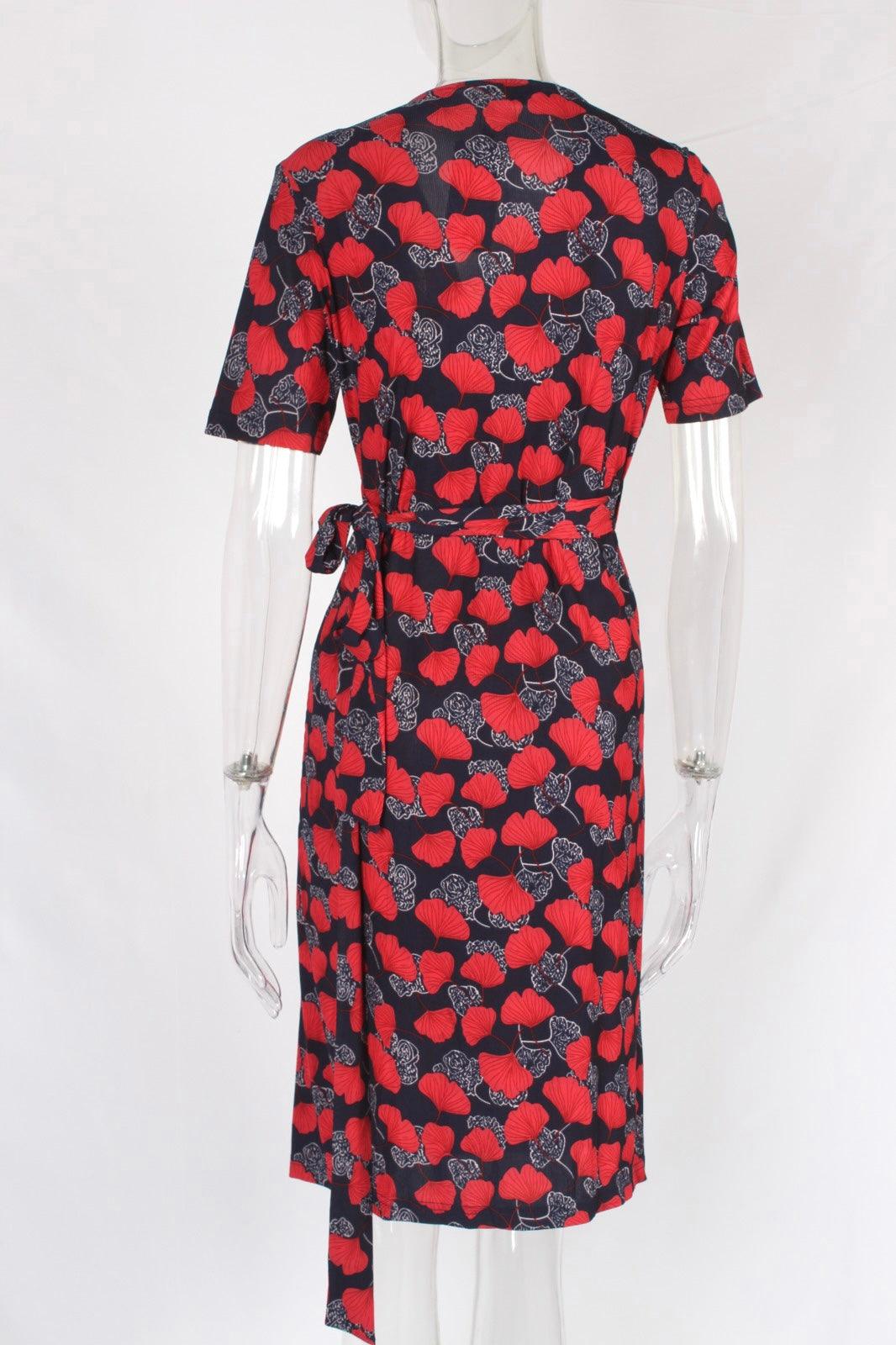 Pattern floral midi wrap dress - XD21