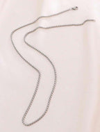 Plain Silver Metal Chain Necklace XD21
