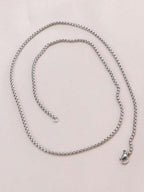 Plain Silver Metal Chain Necklace XD21