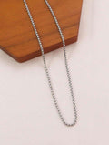 Plain Silver Metal Chain Necklace XD21