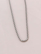 Plain Silver Metal Chain Necklace XD21