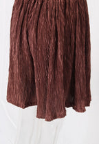 Pleated frill elastic waist shorts XD21