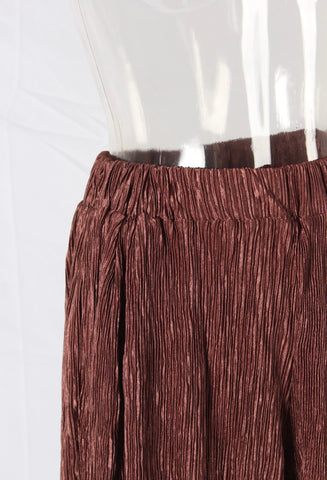 Pleated frill elastic waist shorts XD21