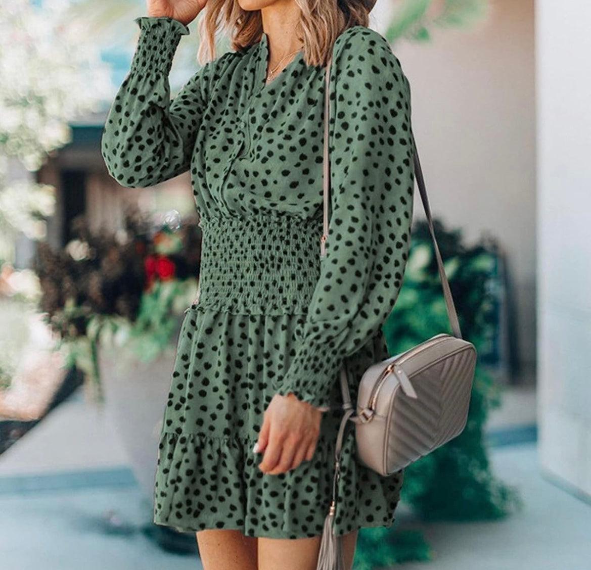 Polka Dot Boho Style With Buttons - XD21