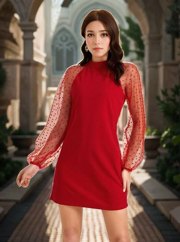 Polka Dot Sleeve Dress