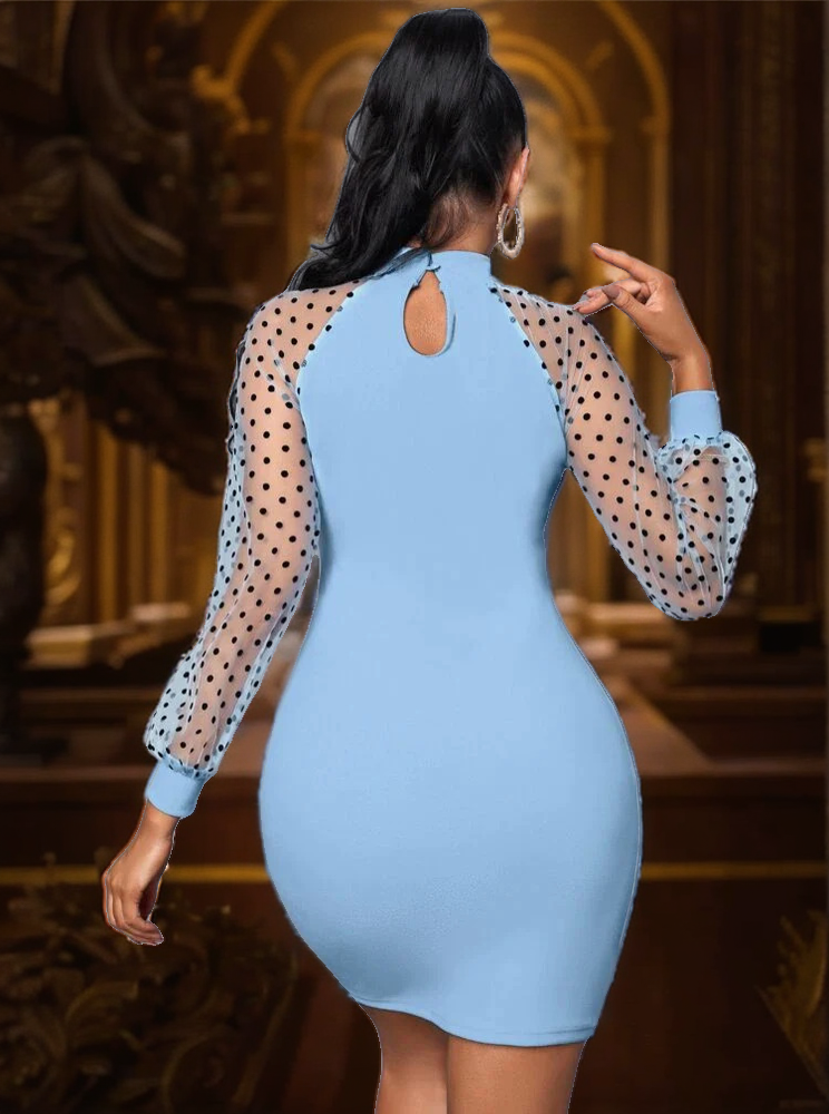 Polka Dot Sleeve Dress XD21