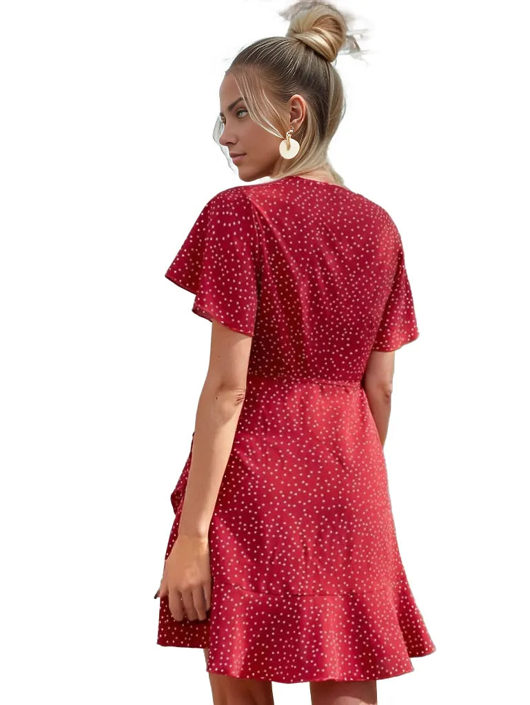 Polka Dot Thin Short Mini Dress XD21