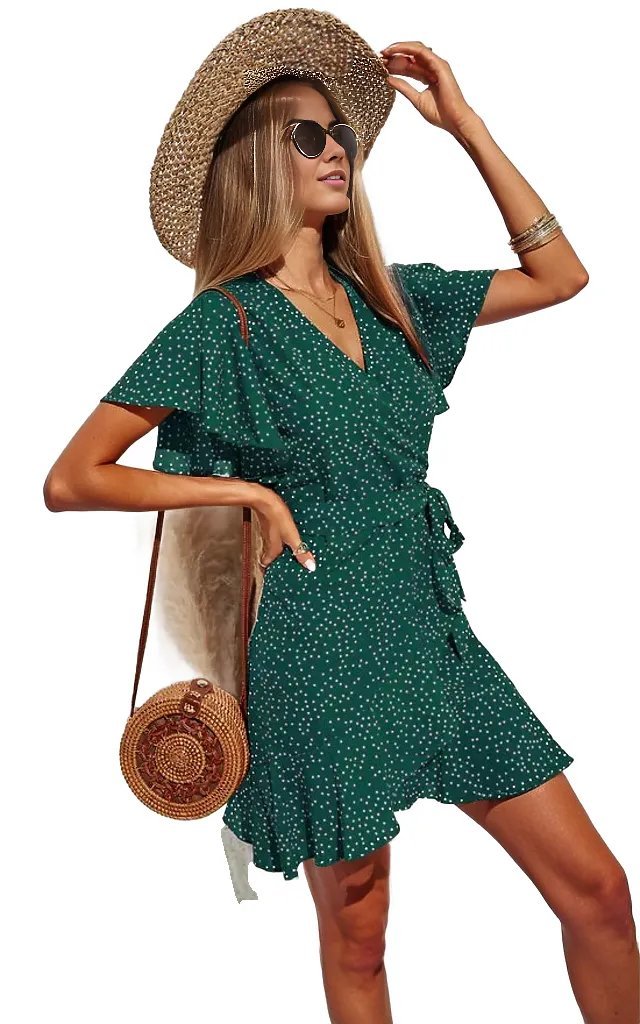 Polka Dot Thin Short Mini Dress XD21