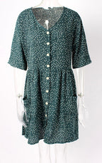 Polka dot dress with pockets - XD21