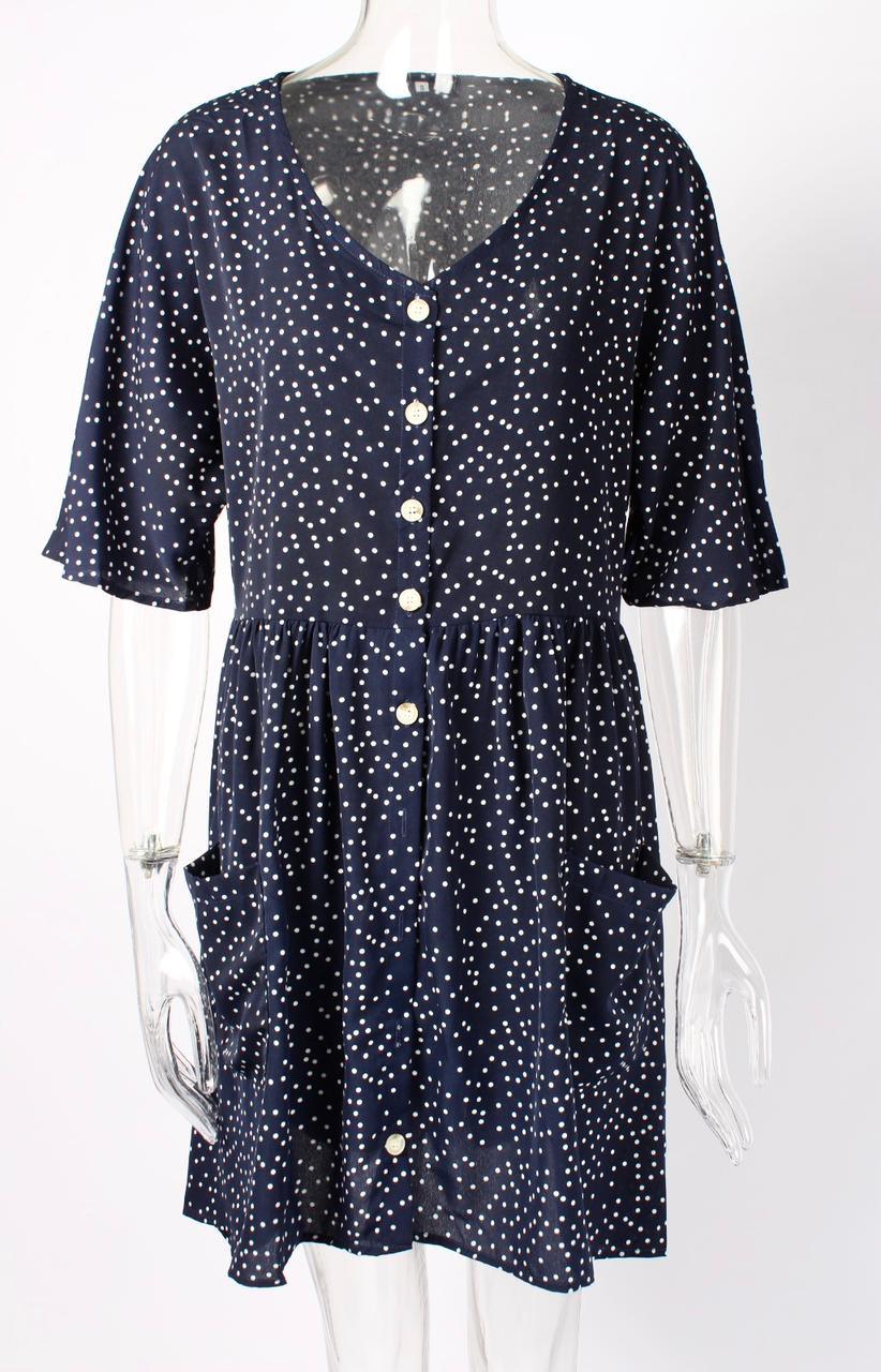 Polka dot dress with pockets - XD21