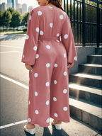 Polka dot pants jumpsuit curve XD21