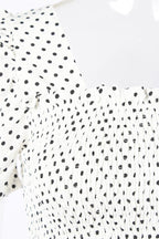 polka dot spliced puff short sleeve - XD21