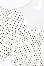polka dot spliced puff short sleeve - XD21