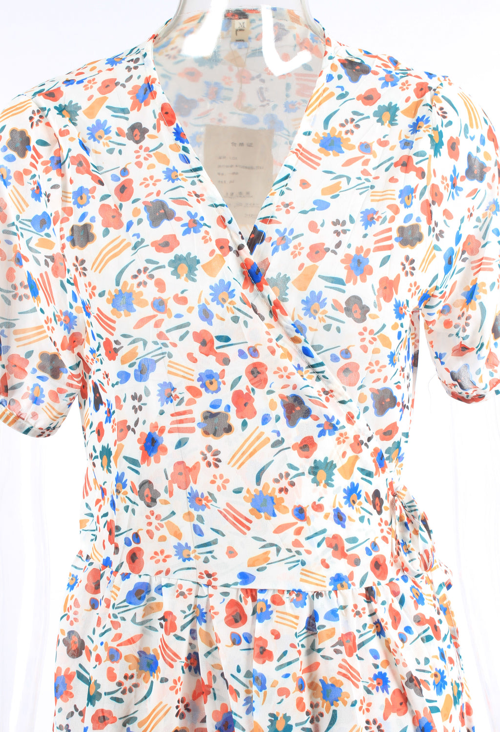 Print Ruffle Tie Side Wrap Printed Dress XD21