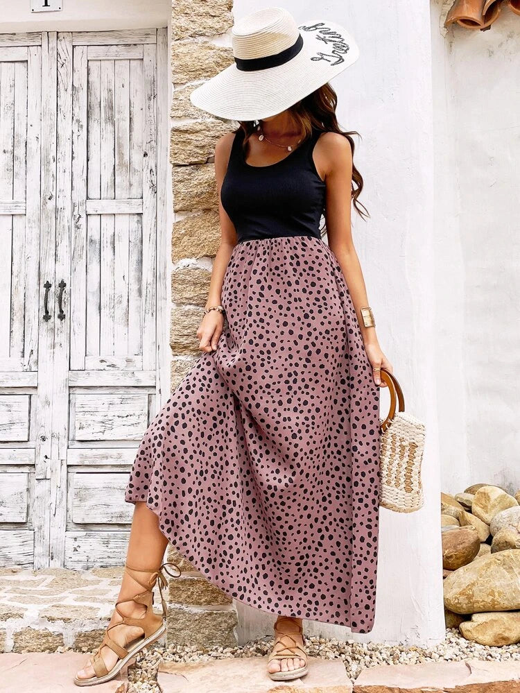 Print Sleeveless Maxi Summer Dress XD21