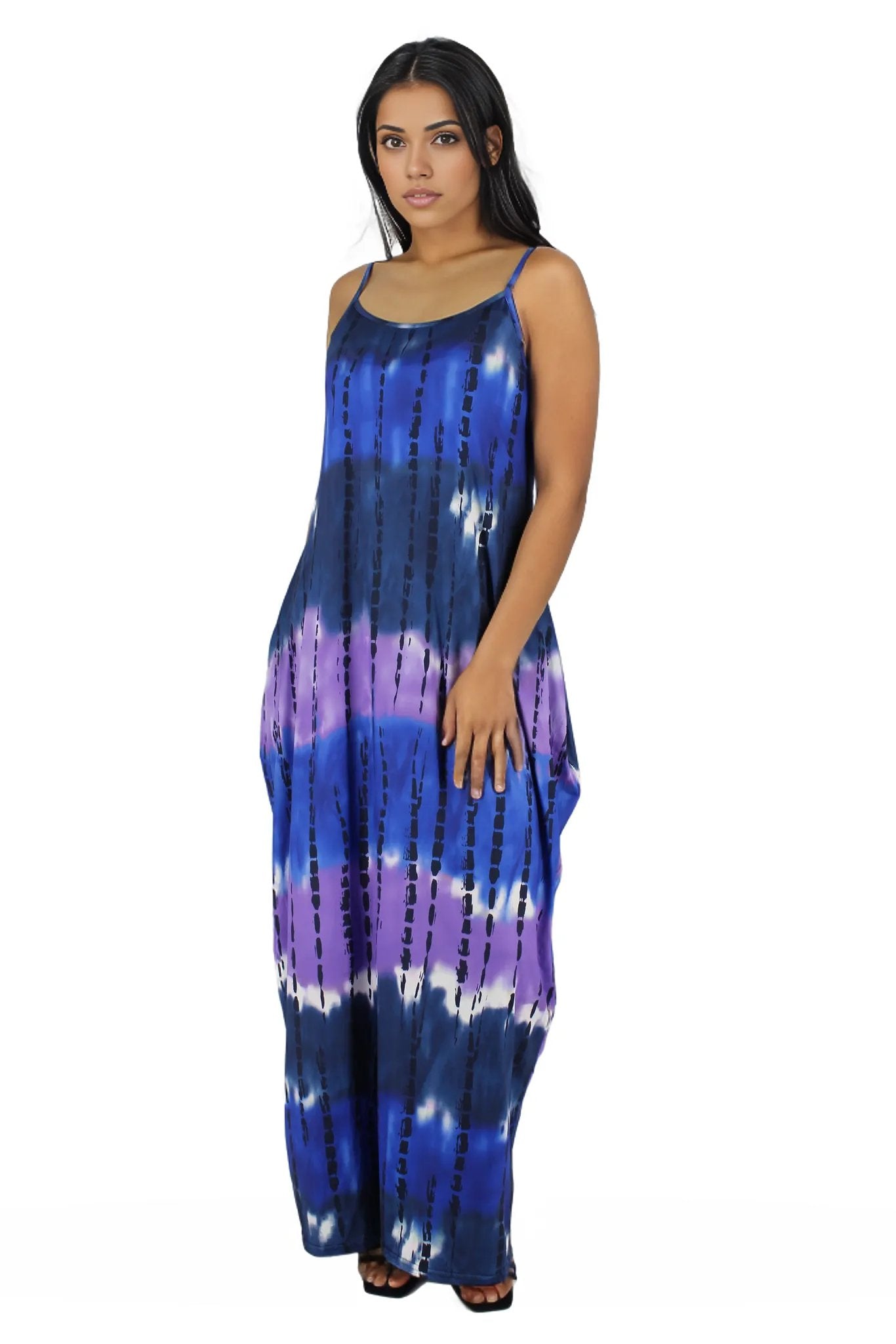 Printed Casual Vacation Style Cami Maxi Dress XD21