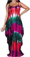 Printed Casual Vacation Style Cami Maxi Dress XD21