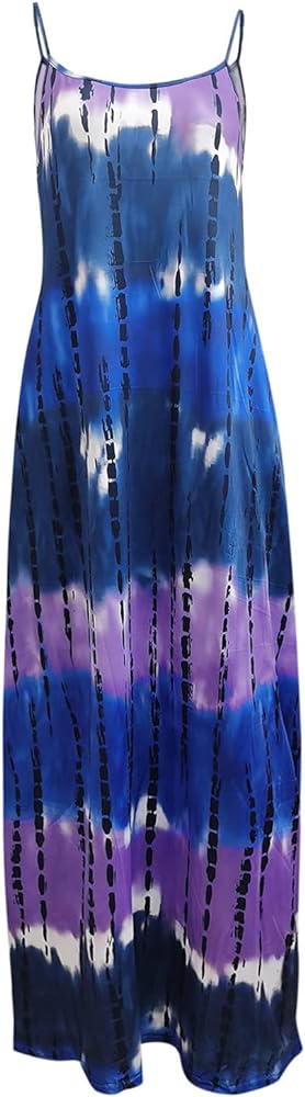 Printed Casual Vacation Style Cami Maxi Dress XD21