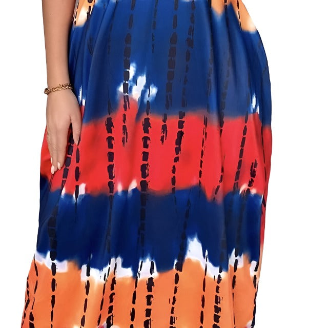 Printed Casual Vacation Style Cami Maxi Dress XD21