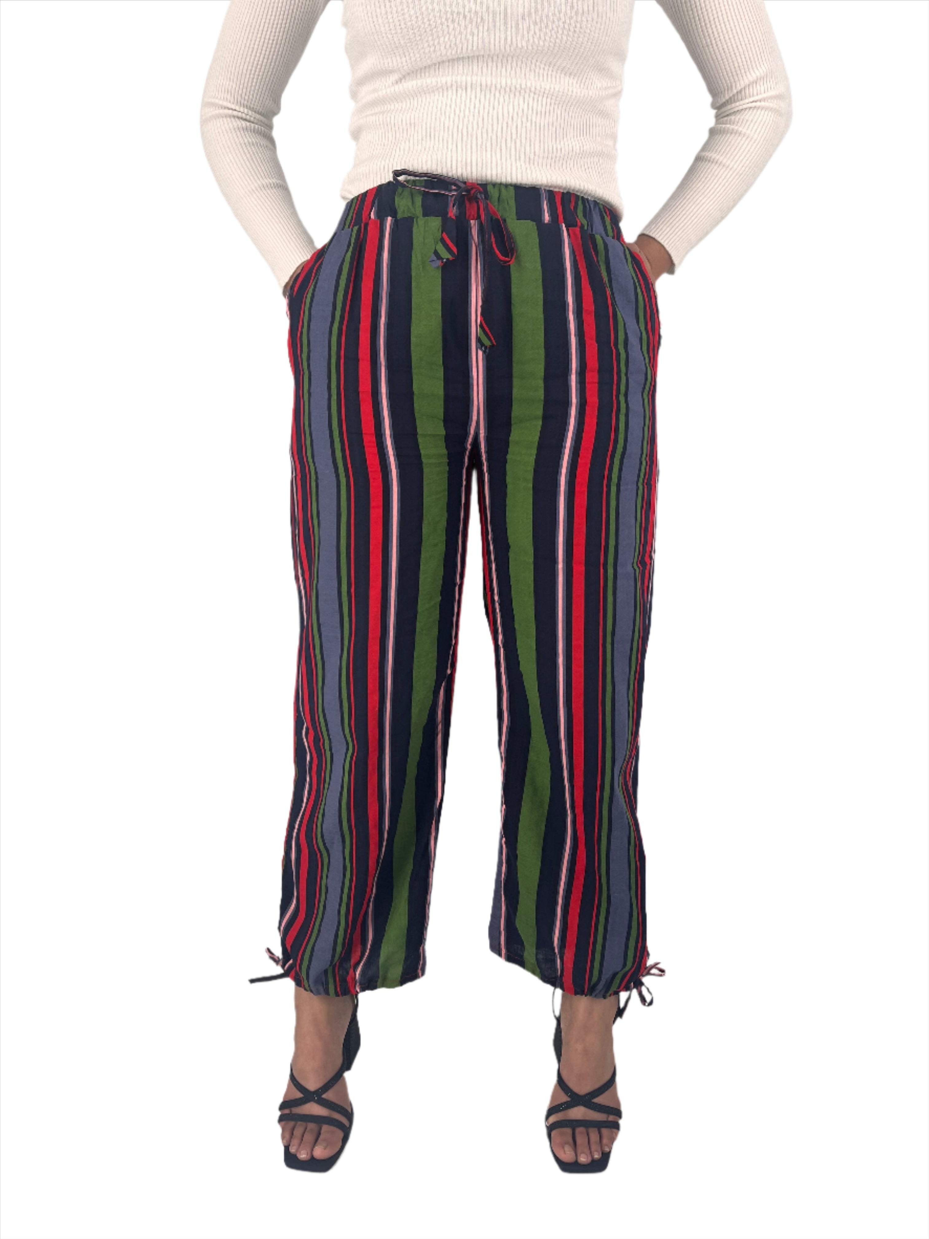 Printed Drawstring Pattern Loose Pants XD21