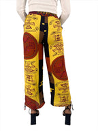 Printed Drawstring Pattern Loose Pants XD21