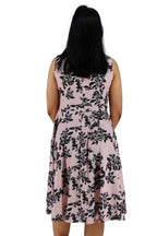 Printed High Neck Sleeveless Dress No Belt XD21