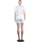 Printed Sports T-Shirt And Cycle Shorts Set XD21