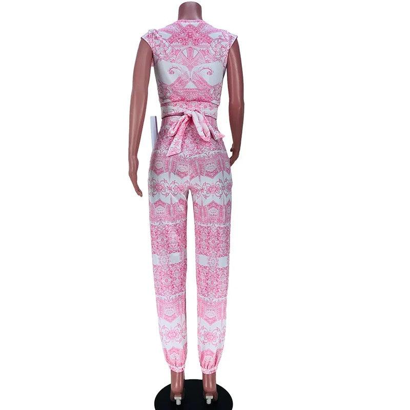 Printing Two Piece Top and Long Pants - XD21