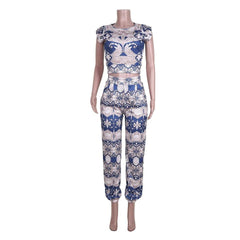 Printing Two Piece Top and Long Pants - XD21