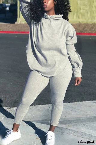 Puff Sleeve Tracksuit Pants Set XD21