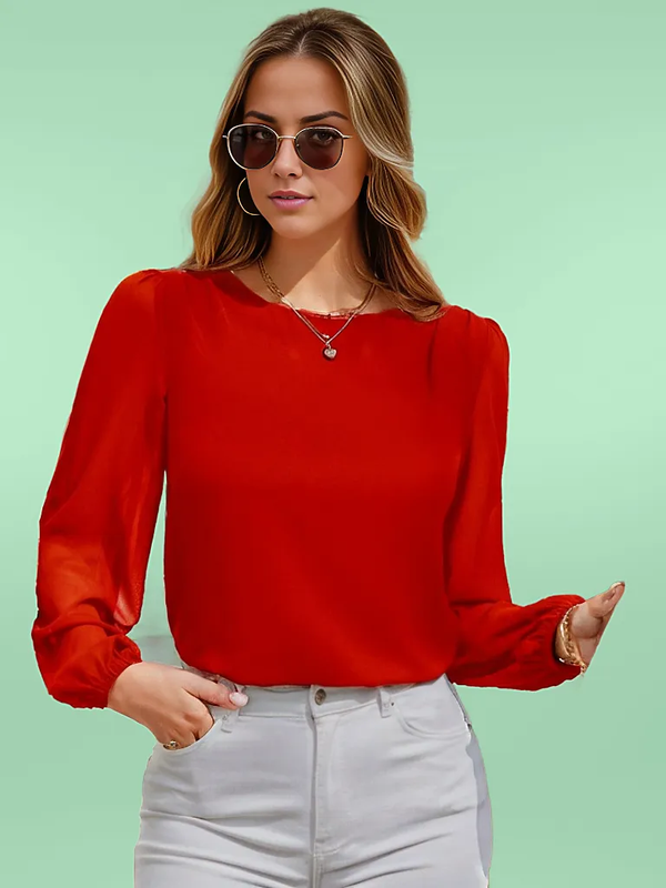 Puff long sleeve blouse