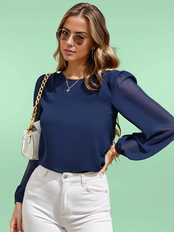Puff long sleeve blouse