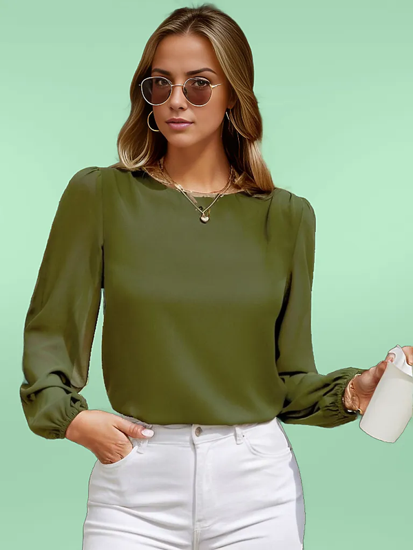 Puff long sleeve blouse