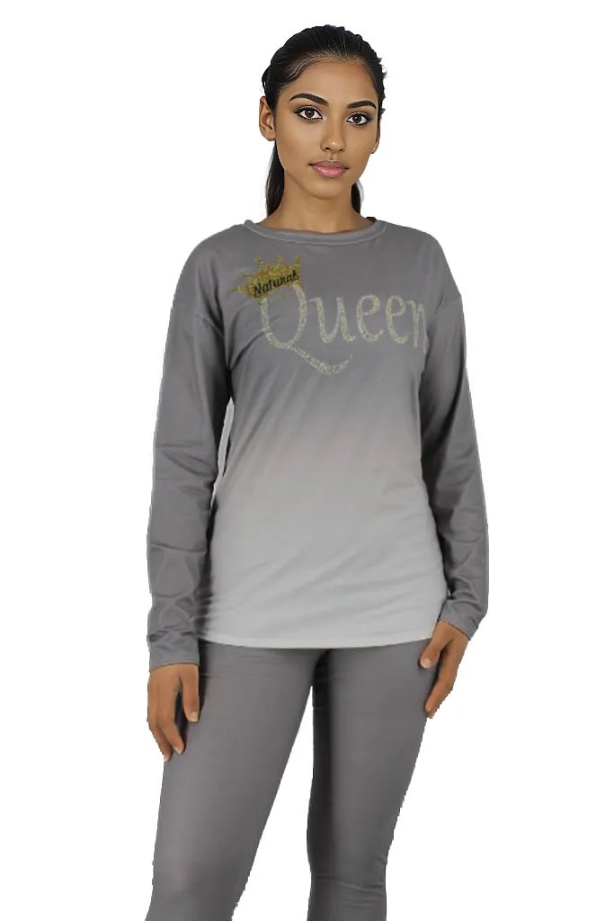 Queen Print Tracksuit Long Sleeve T-Shirt Jogging Pants XD21