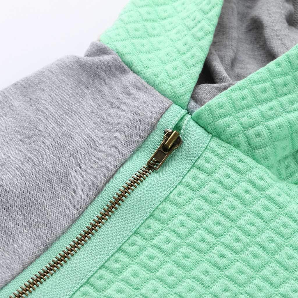 Quilted Zipper Hooded Cute Hoodie Jersey XD21