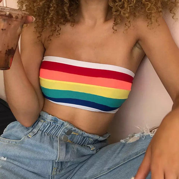 Rainbow Tube Top