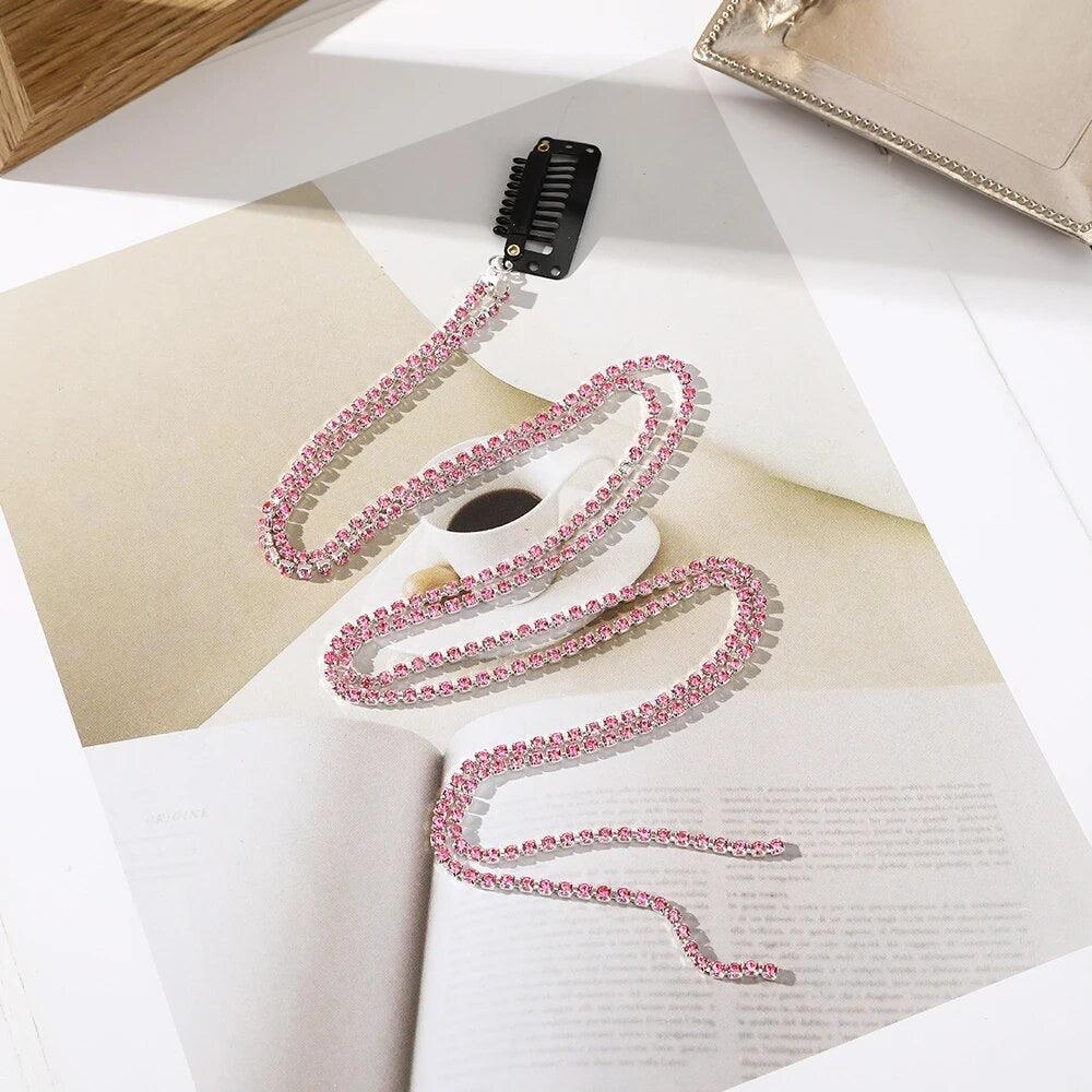 Rhinestone Chain Hairpin - XD21