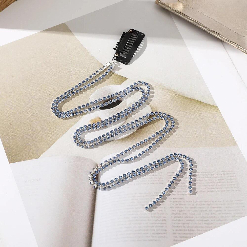 Rhinestone Chain Hairpin - XD21