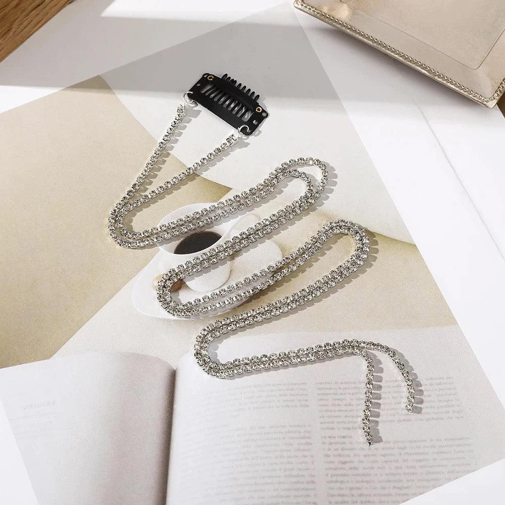 Rhinestone Chain Hairpin - XD21
